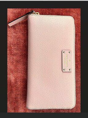 KATE SPADE Wellesley Neda Accordion Zip Wallet Mauve Pink